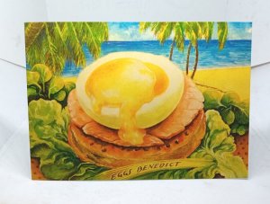 Eggs Benedict Cooking Recipe Postcard Monty Cardo 1981