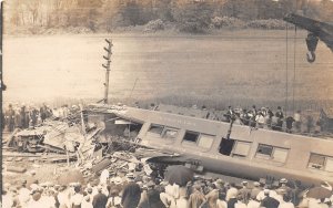 J39/ Interesting RPPC Postcard c1910 Railroad Wreck Disaster Estonia 248