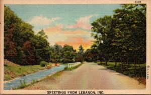 Indiana Greetings From Lebanon 1947 Curteich