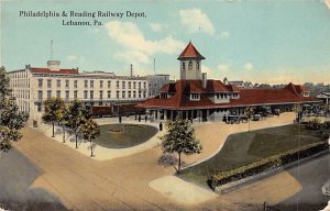 Philadelphia & Reading Railway Depot Lebanon, PA., USA Pennsylvania Train 1913 