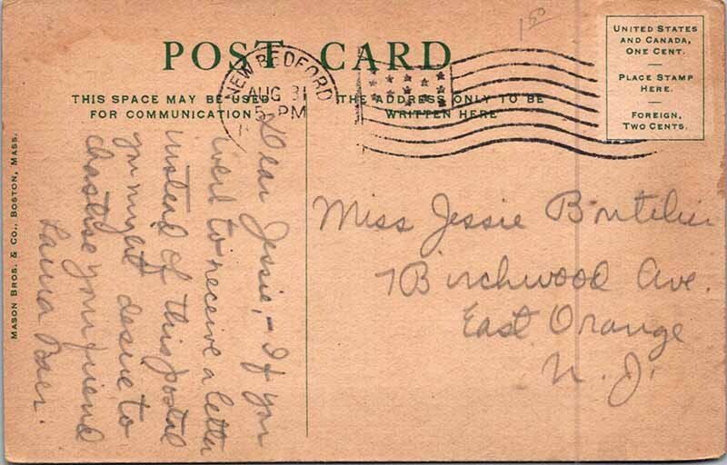 Postcard BUILDING SCENE Boston Massachusetts MA AM6923