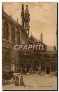 Old Postcard Belgium Bruges Chapel of St. Blood