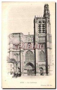 Old Postcard Sens La Cathedrale