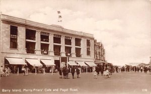 Barry Island Wales Merrie Friars Cafe and Paget Road Real Photo Postcard AA68635