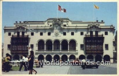 Palacio Municipal, Municipal Palace Lima, Peru Unused 