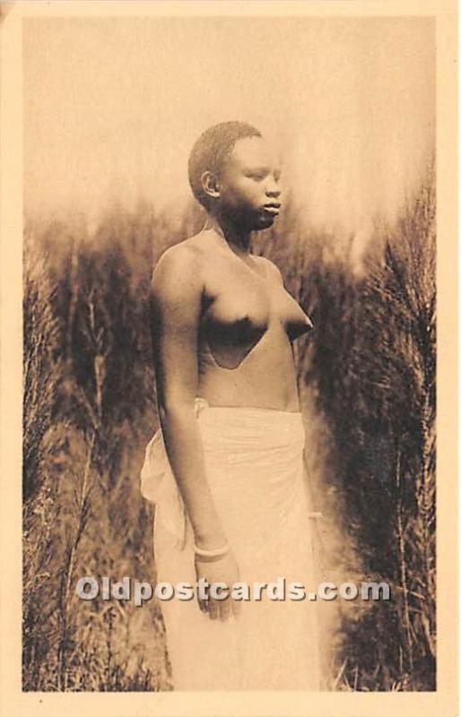Ruanda Jeune Femme, Young Woman African Nude Unused 