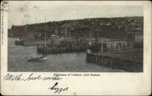 Yonkers NY From The Harbor c1905 Postcard