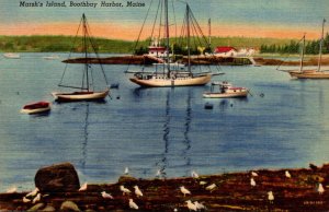 Maine Boothbay Harbor Marsh's Island Curteich