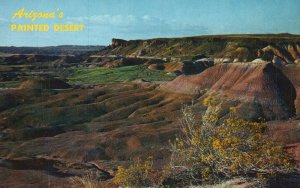 Painted Desert Buttes & Ridges Little Colorado Park Arizona AZ Vintage Postcard