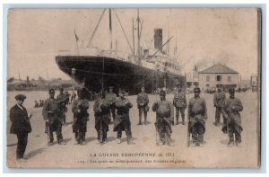 France Postcard The European War of 1914 Landing Docks of English 1914 WW1