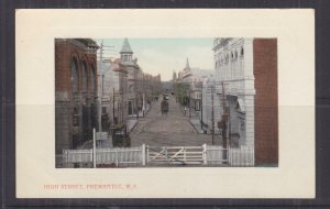 WESTERN AUSTRALIA, c1910, FREMANTLE, HIGH STREET, TRAMS, unused.