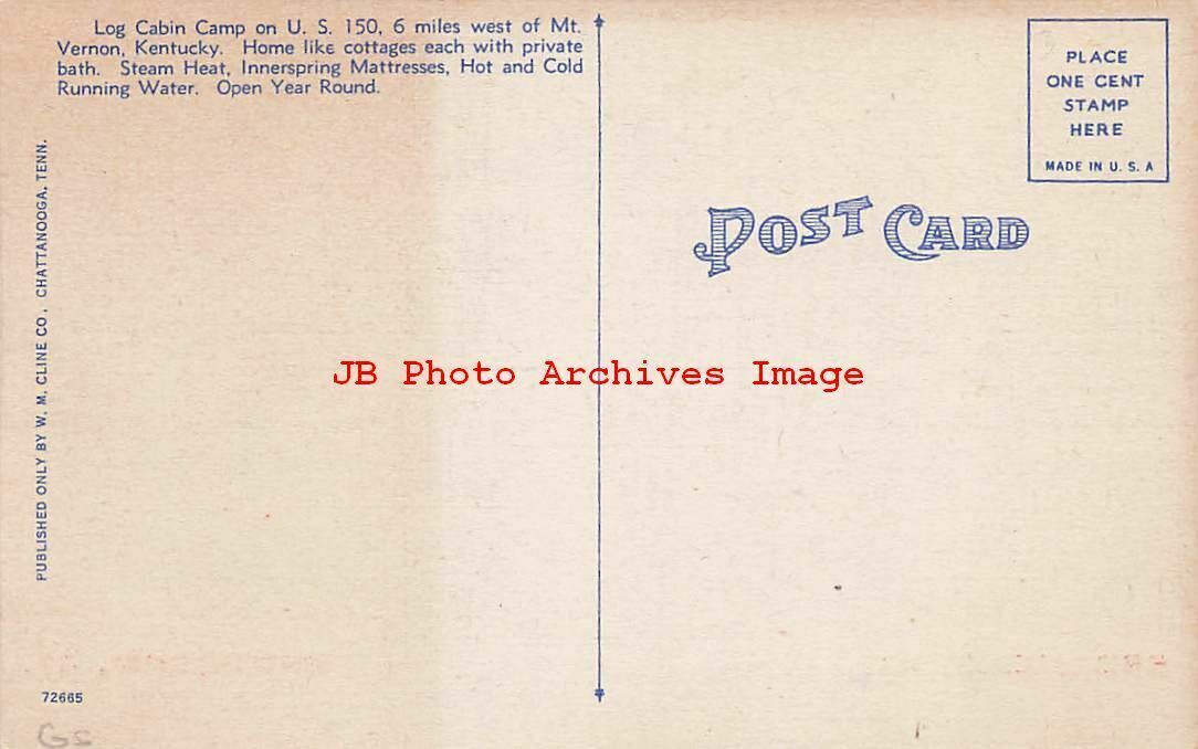 KY, Brodhead, Kentucky, Log Cabin Camp, Gas Station, Cline No 72665