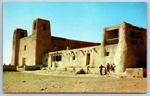 Mission at Acoma Pueblo New Mexico NM UNP Chrome Postcard K11