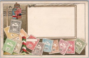 Hungary Embossed Stamp (not real stamps) Postcard H82