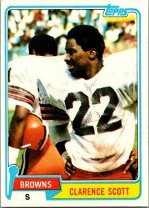 1981 Topps Football Card Clarence Scott Cleveland Browns sk60093