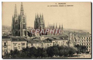 Old Postcard Burgos Desde La Catedral La Merced