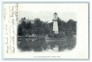 1907 Light House Palmer Park Detroit Michigan MI Antique Postcard