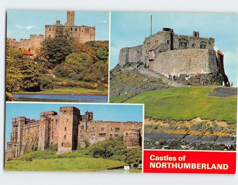 Postcard Castles of Northumberland, England