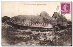 Old Postcard yellowish stones near Boussac