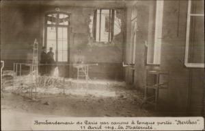 WWI Bombardment of Paris 1918 Real Photo Postcard #2