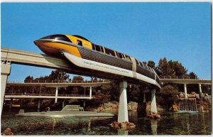 DISNEYLAND Tomorrowland MONORAIL Submarine Ride 1960s Vintage Postcard