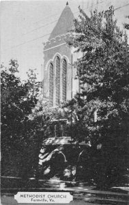 H48/ Farmville Virginia Postcard 1936 Methodist Church Building