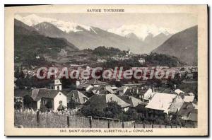 Postcard Old Savoie Tourism Gresy sur Isere Albertville and Conflans