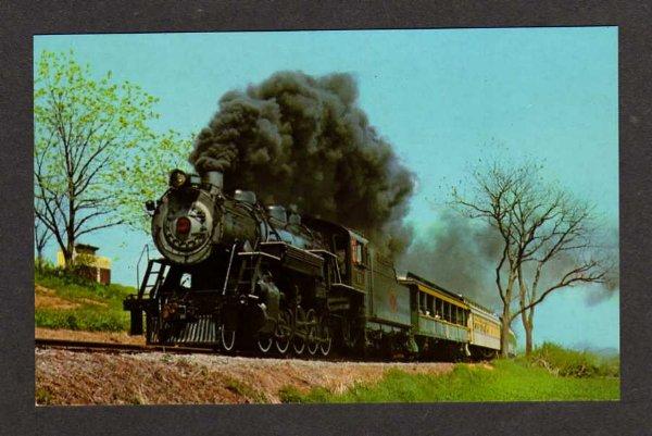 PA STRASBURG Railroad Train PENN Groff's Grove Postcard Pennsylvania