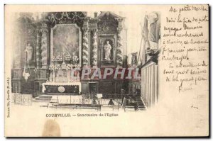 Old Postcard Courville Sanctuary of & # 39Eglise