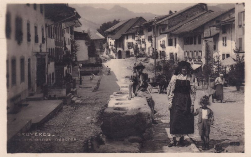 Gruyeres Les Anciennes Mesures Old Switzerland Postcard