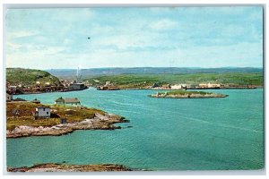 c1950's Port Aux Newfoundland Canada, Terminal Railroad & Ferry Service Postcard