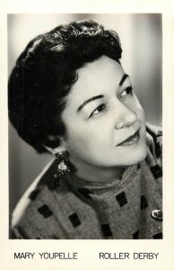 Roller Derby RPPC Postcard Photo Of Mary Youpelle Signed By Joyce Beasley