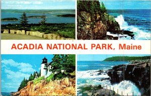 Greetings From Acadia National Park Maine Split View 1980
