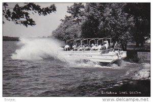 RP: Duck Boat entering Lake Delton , Dells , Wisconsin , 30-40s