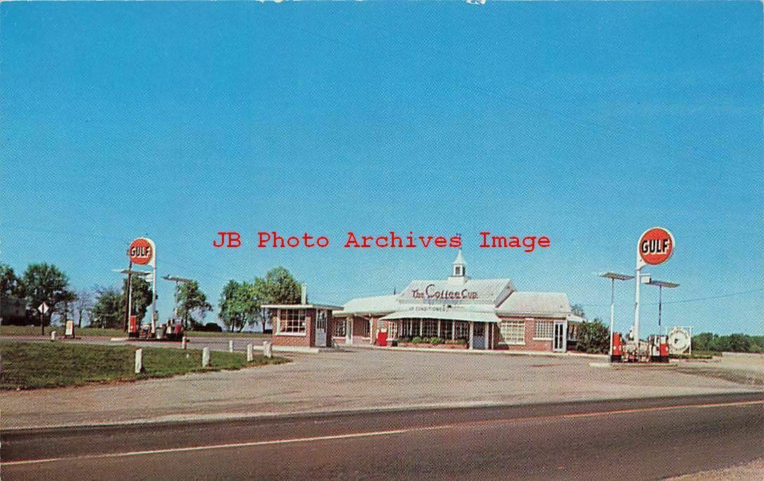 KY, Tiny Town, Kentucky, Gulf Gas Station, Coffee Cup Restaurant, DP No 34544B United States