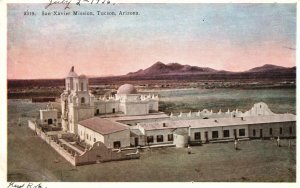 Vintage Postcard San Xavier Mission Religious Building Arches Tucson Arizona AZ