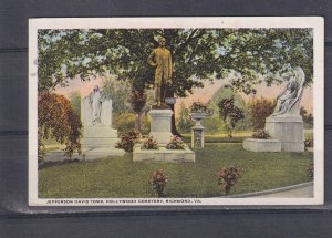 VIRGINIA, RICHMOND, HOLLYWOOD CEMETERY, JEFFERSON DAVIS TOMB, c1920 ppc.