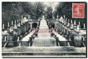 Old Postcard The Parc de Saint Cloud La Grande Cascade