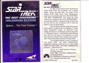 Star Trek The Next Generation Ferengi Hologram Sticker, Space The Final Frontier