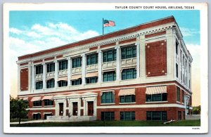 K31/ Abilene Texas Postcard c1936 Taylor County Court House 125
