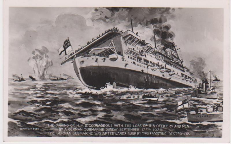 HMS COURAGEOUS - WW2 WARSHIP