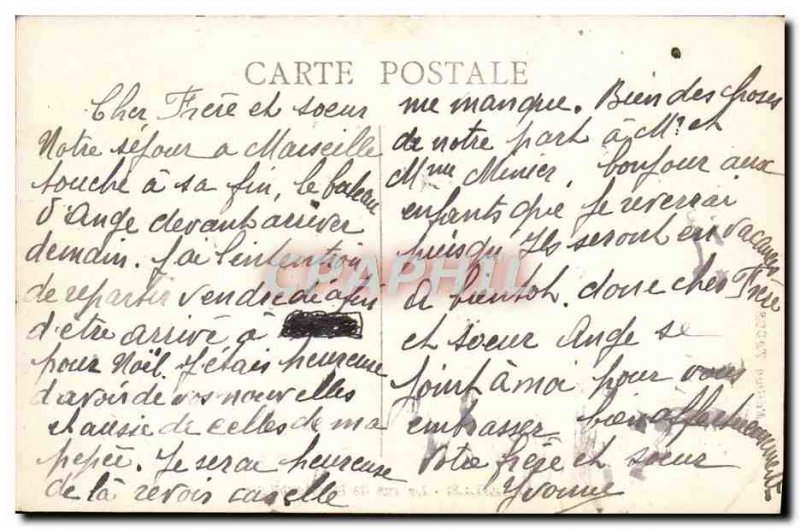 Old Postcard Marseille La Rue De La Republique