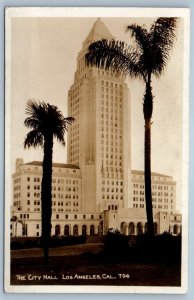 c1940's The City Hall Los Angeles California CA RPPC Photo Vintage Postcard