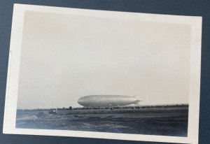 Mint RPPC Real Picture Postcard LZ 127 Graf Zeppelin landing After Trip