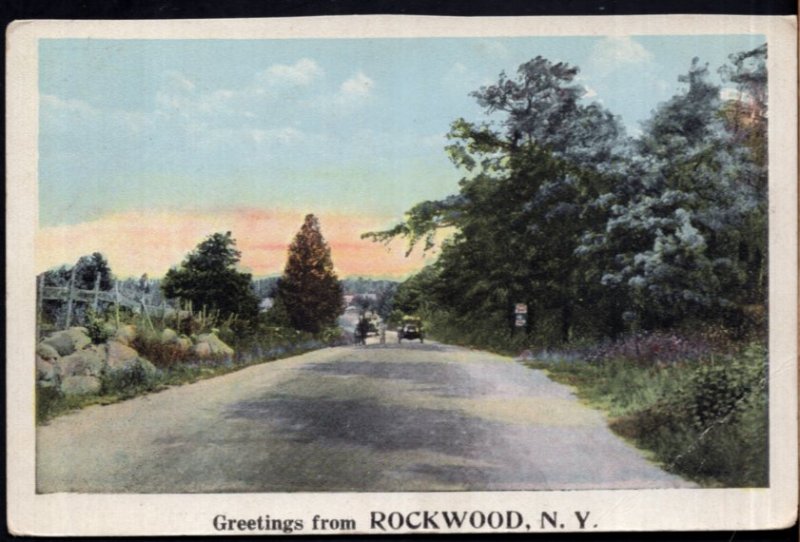 New York Greetings from ROCKWOOD - pm1922 - White Border