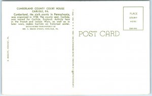 Postcard - Cumberland County Court House - Carlisle, Pennsylvania