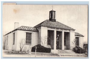Oakland Maryland Postcard US Post Office Exterior Building 1954 Vintage Antique