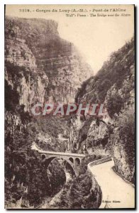 Old Postcard Gorges du Loup AM Bridge the Abyss