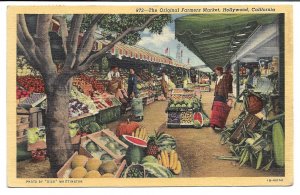 Hollywood, CA - The Original Farmers Market - 1950