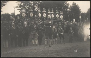 3rd Reich Germany 1927 Nuernberg Reichsparteitag Nuremberg Rally  RPPC UN 111797